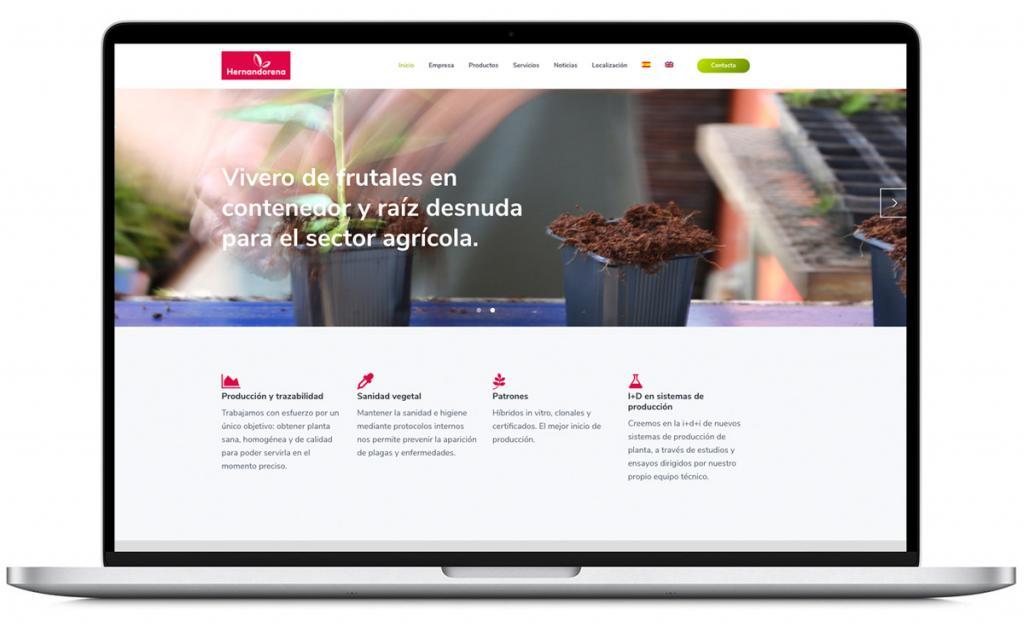 Diseño y personalización web de Hernandorena (vivero de frutales)