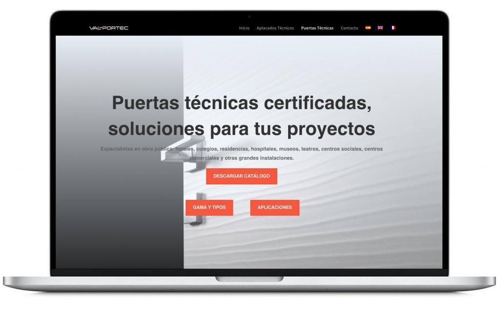 Página web para empresa fabricante y comercializadora de puertas en Valencia